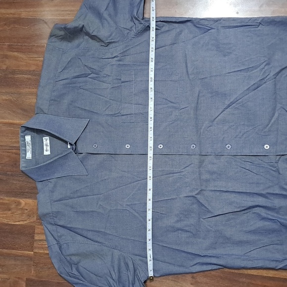 VanHeusen | Mens grey/blue color shift button up dress shirt - Picture 10 of 10